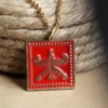Shahbaz Flag Bronze Necklace – Symbol of Achaemenid Strength and Legacy, Pferfect for Heritage Jewelry lovers