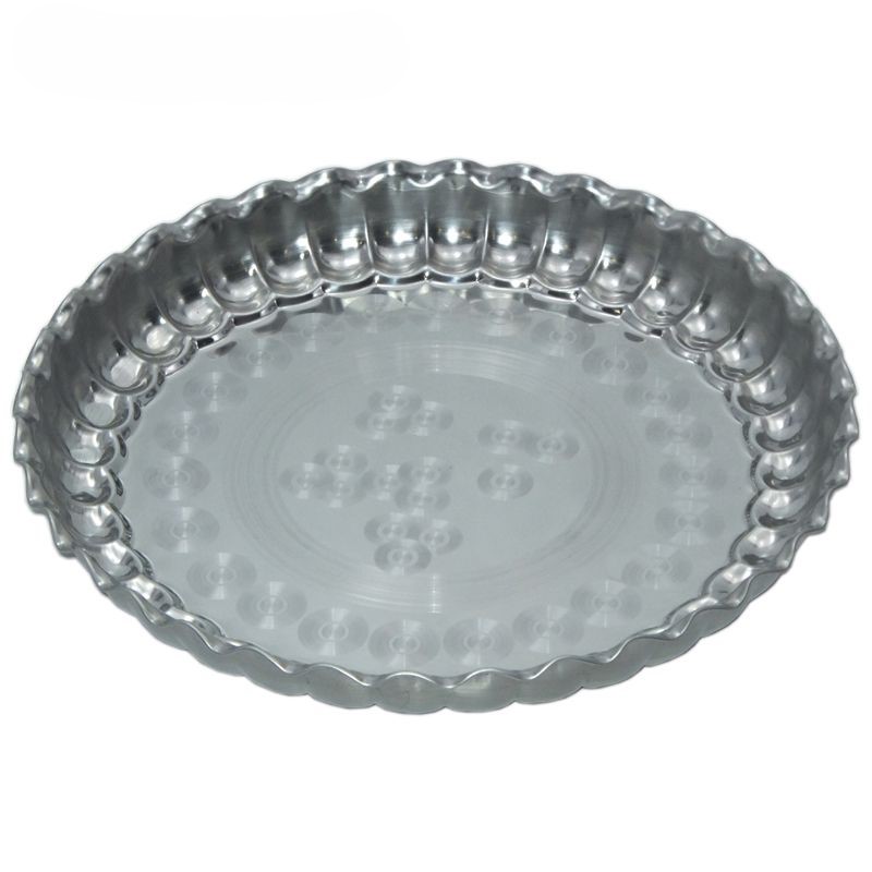Polished Stainless Steel Round Serving Tray – 29cm Durable Everyday Tray