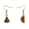 Stainless-Steel-Watermelon-Slice-Asymmetric-Earrings-–-Colorful-Fruit‑Theme-Dangle-Pair
