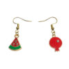 Stainless-Steel-Watermelon-Slice-Pomegranate-Charm-Earrings-–-Asymmetric-Fruit‑Theme-Dangle-Pair-2