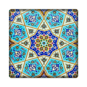 Decorative Relief Persian Backsplash – Kiln-Fired Floral Pattern Tiles (Set of 5)