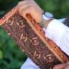 Traditional-Persian-Silk-Velvet-Scarf-for-Men-–-Elegant-Four-Season-Design-with-Orange-Floral-Pattern-Ideal-for-Ceremonies