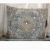 Traditional Rectangular Backrest Pillow – Floral Velvet Fabric (2)