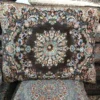 Traditional Rectangular Backrest Pillow – Floral Velvet Fabric (3)