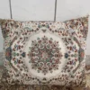 Traditional Rectangular Backrest Pillow – Floral Velvet Fabric (4)