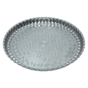 Traditional Stainless Steel Scalloped Serving Tray – 44cm Feast Serving Tray