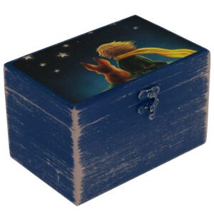 Wooden Handcrafted Gift Box with The Little Prince Pattern