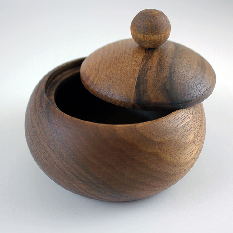 Handmade Walnut Sugar Bowl – Water-Resistant Natural Wood