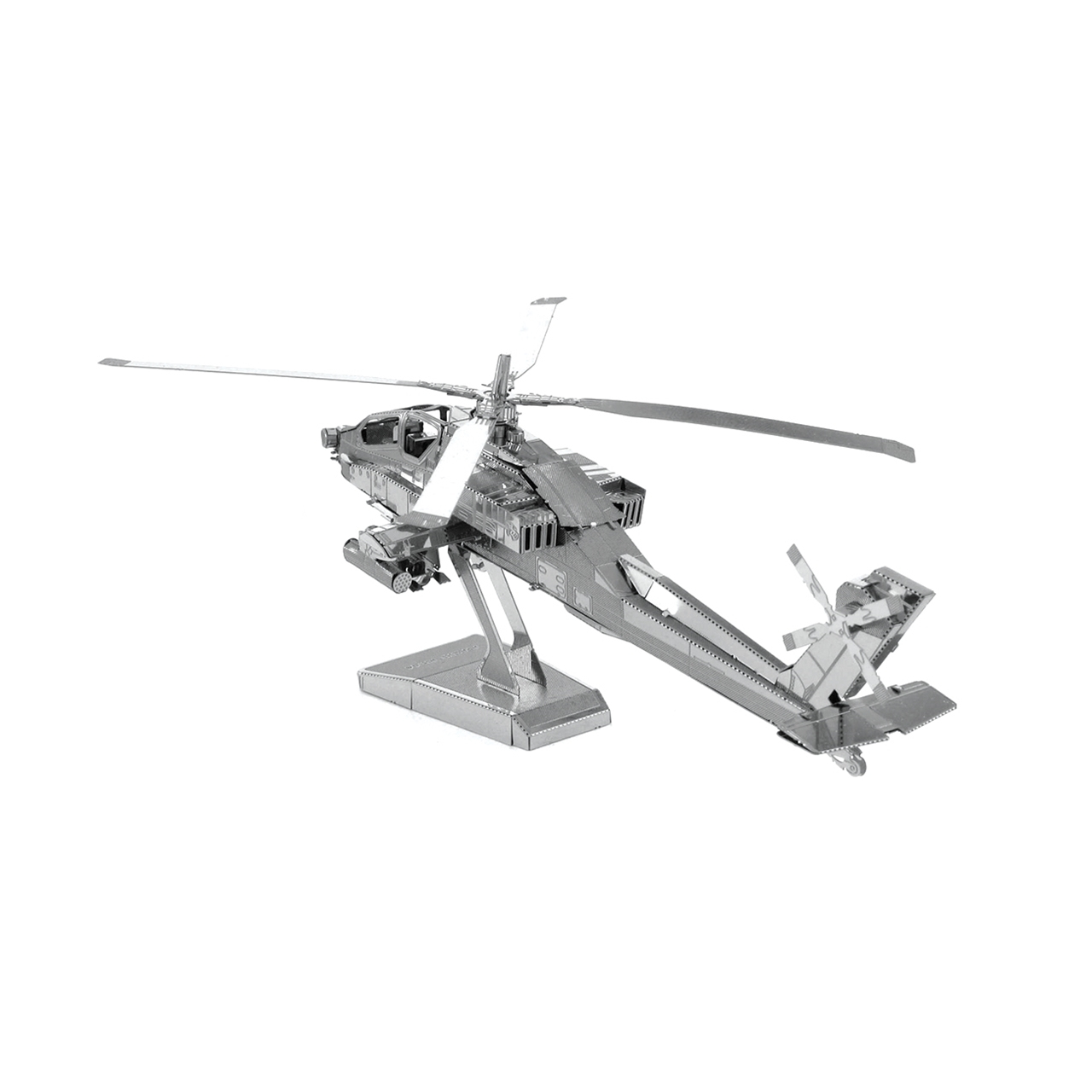 3D Metal Puzzle Construction Kit – Apache Helicopter Model (Build-It-Yourself Assembly Puzzle)