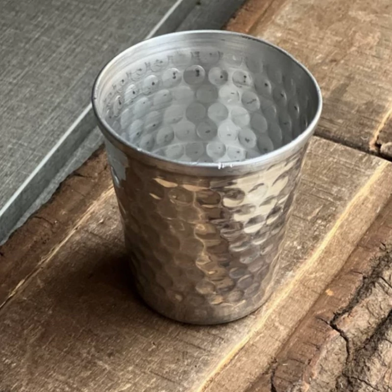 Hammered Aluminum Drinking Cup – Classic Lightweight Metal Glass for Water, Doogh, Juice & Cold Beverages