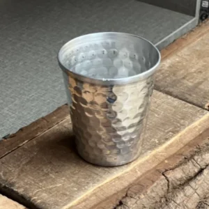 Hammered Aluminum Drinking Cup – Classic Lightweight Metal Glass for Water, Doogh, Juice & Cold Beverages