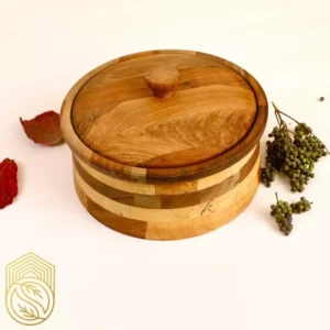 Handcrafted Alder & Walnut Wood Sugar Bowl – Perfect for Serving Chocolates, Snacks & Dry Treats