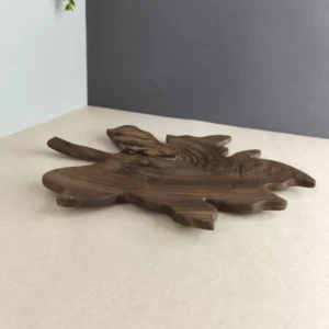 Wooden Serving Stand with Unique Square and Bowl Shape