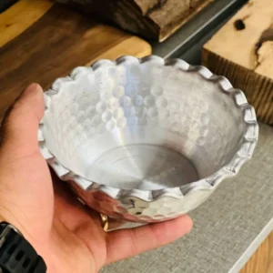 Hand‑Hammered Aluminum Soup & Stew Bowls with Rolled Edges – 6‑Piece Set for Meals & Serving