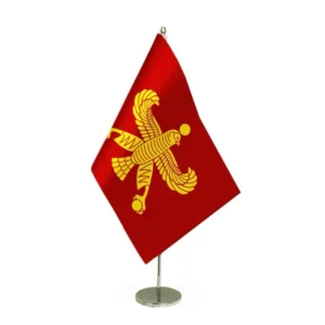 Kuwait Table Flag with Stone Base