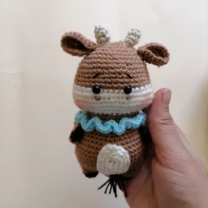 Handmade Crochet Cow Amigurumi Toy – Cute Knit Plush for Kids, Babies & Nursery Decor