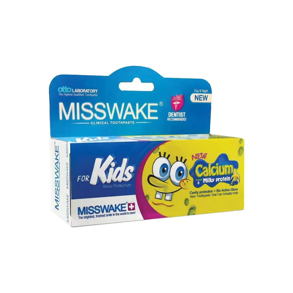 Misswake Kids SpongeBob Toothpaste – Gentle Dental Care for Children, 2×50 ml