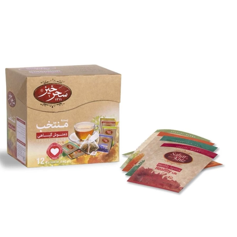 Saharkhiz Selected Herbal Tea – 5 Packs of 12 Individually Packed Units, Premium Mixed Herbal Infusions
