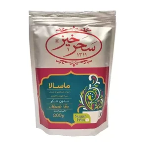 Saharkhiz Sugar-Free Masala Chai – 200 g Pack, Premium Spiced Beverage with No Added Sugar (4x)