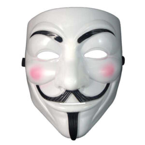 V‑Style Role‑Play Mask – Hacker/Anonymous Costume Accessory for Parties & Cosplay