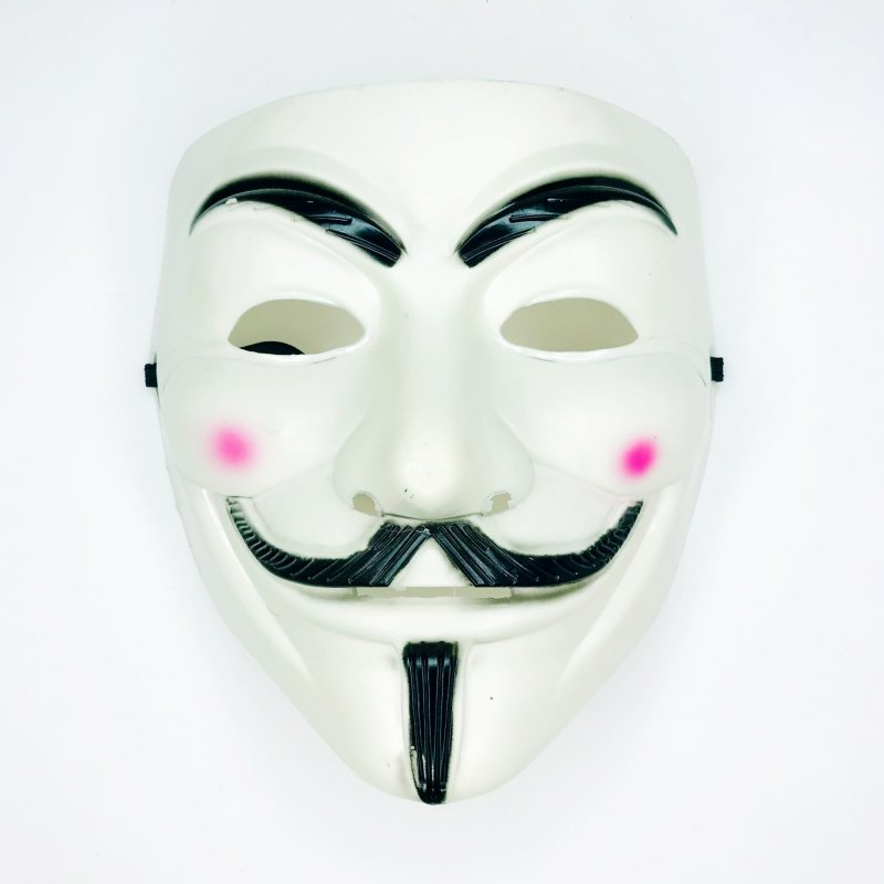 V‑Style Role‑Play Mask – Hacker/Anonymous Costume Accessory for Parties & Cosplay