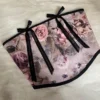 Womens-Velvet-Fabric-Crop-Corset-–-Adjustable-Back-Tie-Floral-Print-with-Decorative-Bow-Multicolor