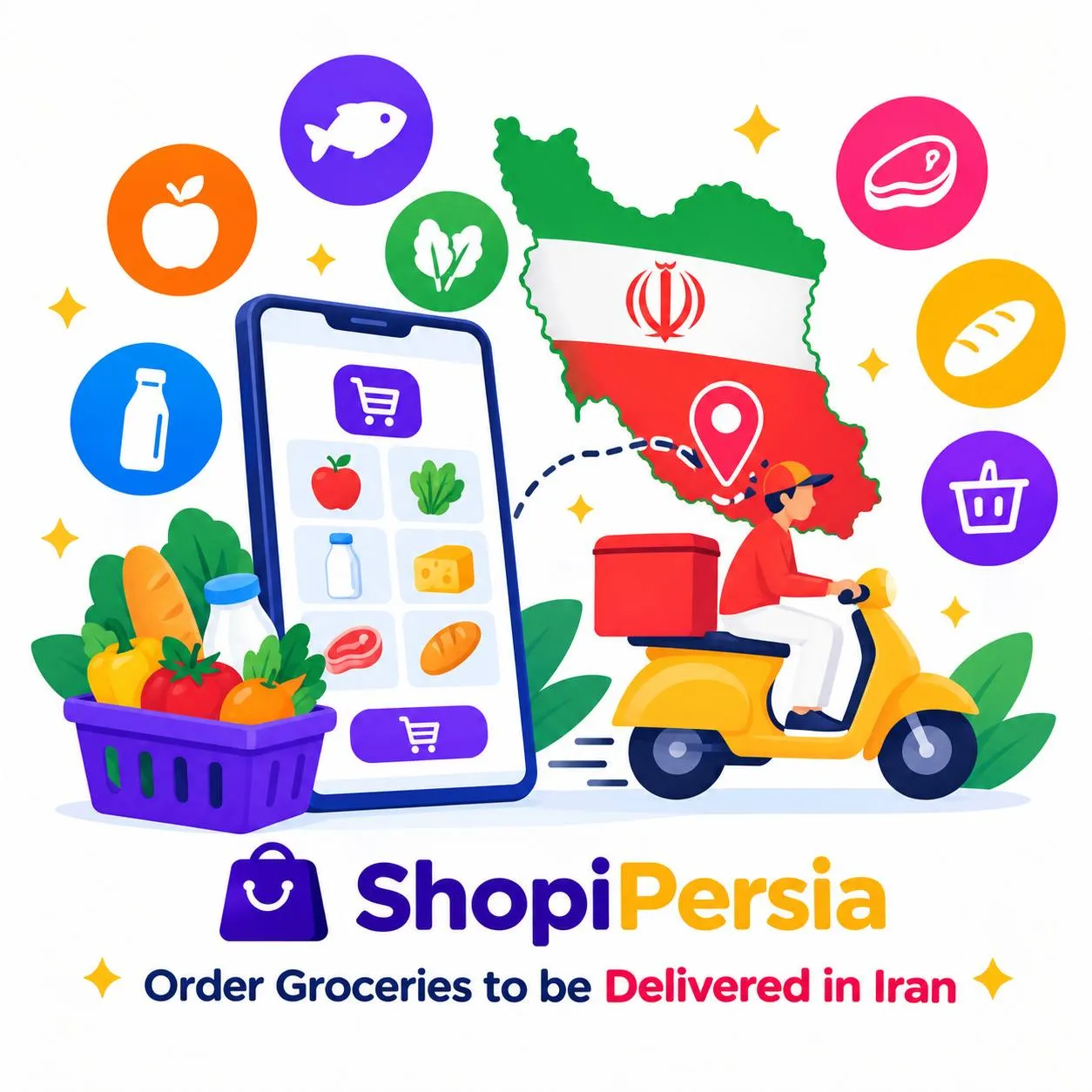 Order Groceries to Be Delivered in Iran