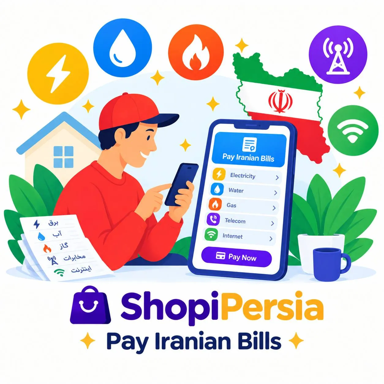 Pay Iranian Bills Online — Electricity, Water, Insurance & More